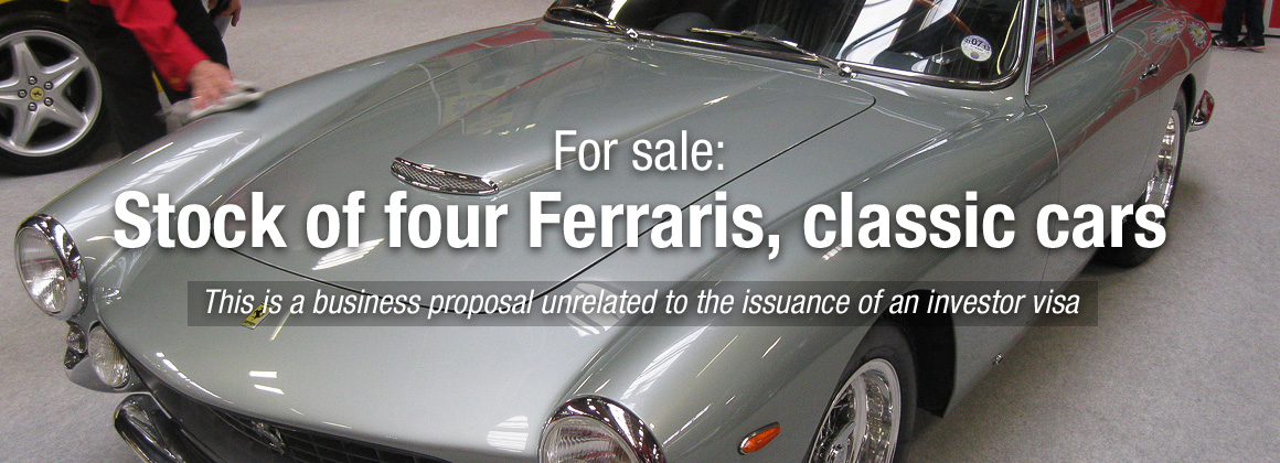 Stock of four Ferraris