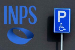 logo parcheggio disabili e logo inps